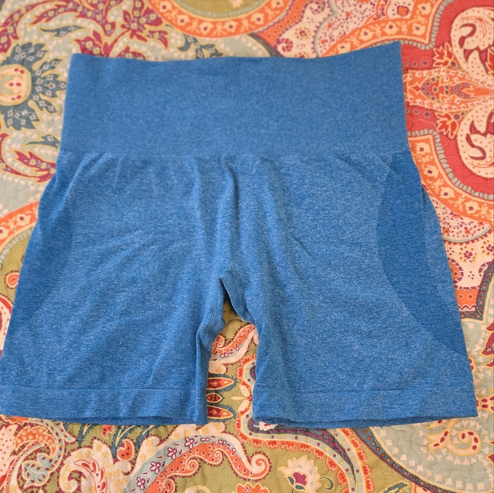 Aoxjox Blue Contour Seamless Shorts